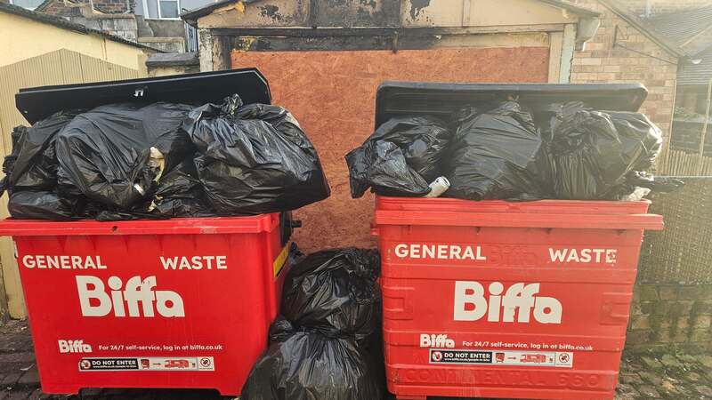 Commercial Bin Clearance — before Waste Busters Staffordshire cleared the site