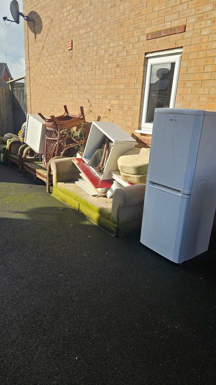 Domestic Clearance — before Waste Busters Staffordshire cleared the site